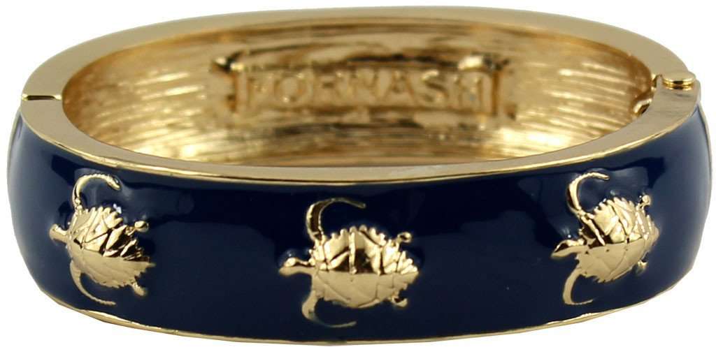 Turtle Bangle Fornash Turtle Bangle in Navy and Gold – Country Club Prep