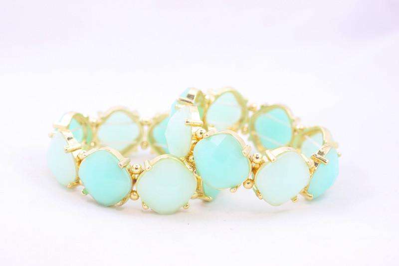 Watercolor Bracelet in Aqua by Caroline Hill - Country Club Prep