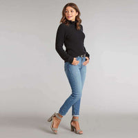 Buffie Ruffle Mock-Neck Sweater by Lauren James - Country Club Prep