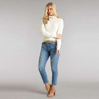 Buffie Ruffle Mock-Neck Sweater by Lauren James - Country Club Prep