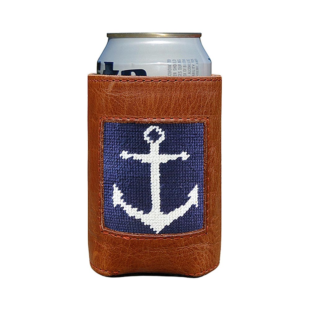 Anchor Needlepoint Can Cooler by Smathers & Branson - Country Club Prep