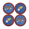 Birdie Eagle Needlepoint Coasters by Smathers & Branson - Country Club Prep