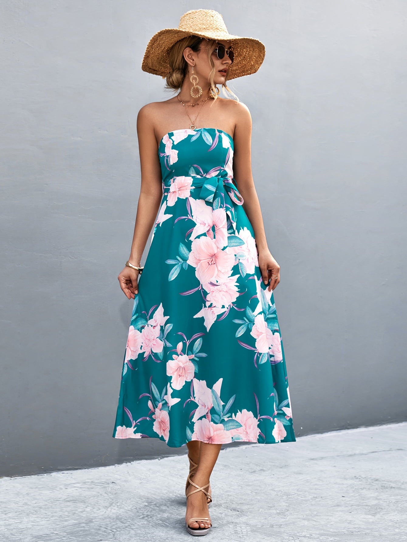 knee length dresses for ladies Cheryl Shirred Midi Dress in Black