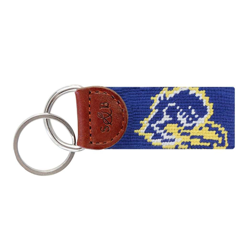 University of Delaware Needlepoint Key Fob in Navy by Smathers & Branson - Country Club Prep