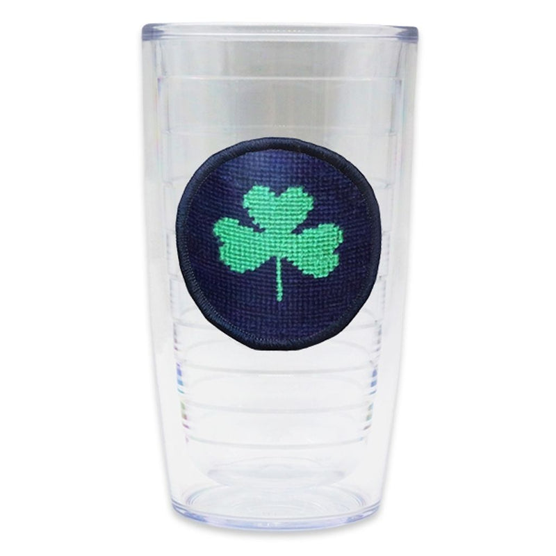 Shamrock Needlepoint Tumbler by Smathers & Branson - Country Club Prep