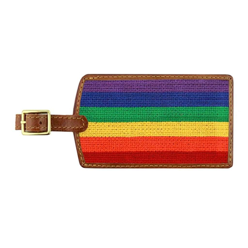 Rainbow Needlepoint Luggage Tag by Smathers & Branson - Country Club Prep