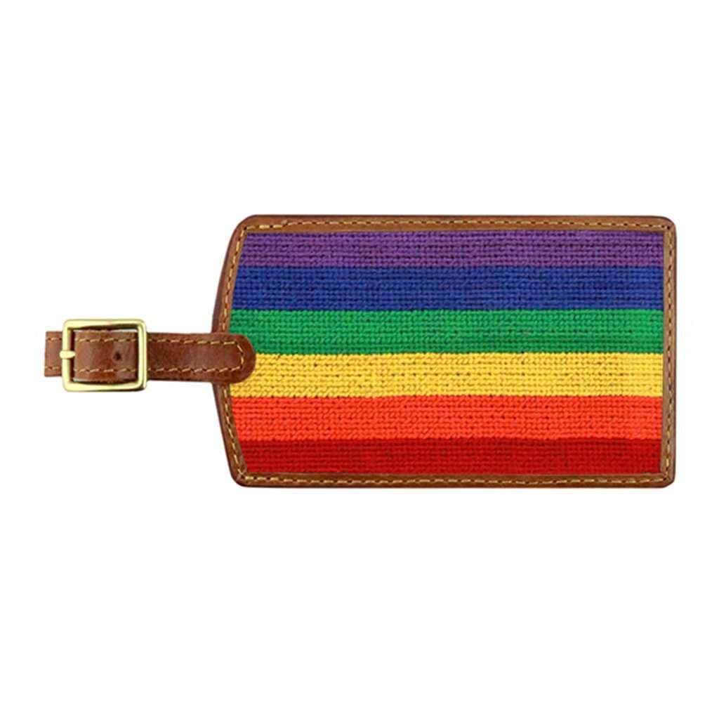 Rainbow Needlepoint Luggage Tag by Smathers & Branson - Country Club Prep