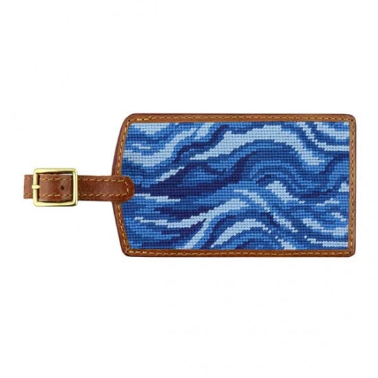 Riptide Needlepoint Luggage Tag by Smathers & Branson - Country Club Prep