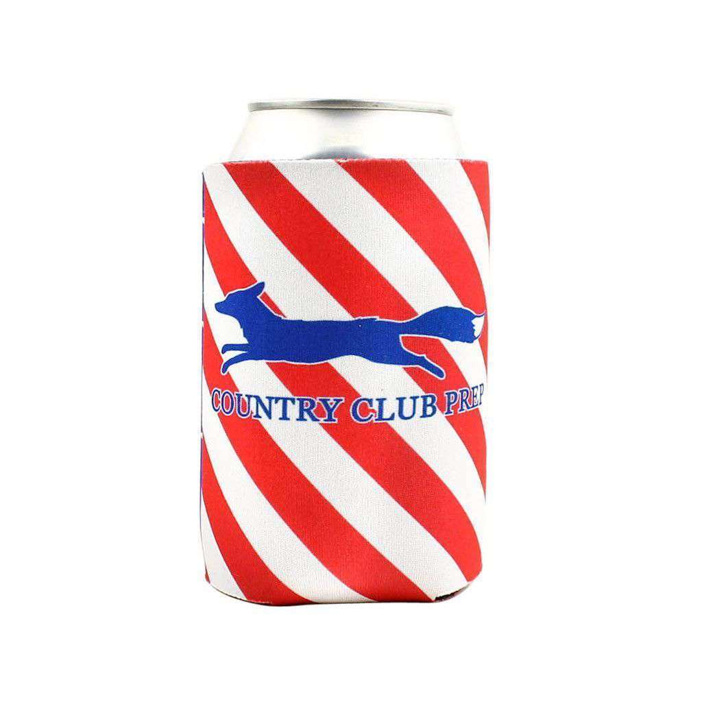 American Flag Can Holder in Red, White & Blue by Country Club Prep - Country Club Prep