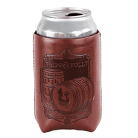 Barrel "Vegan" Leather/Neoprene Can Holder by Fripp & Folly - Country Club Prep