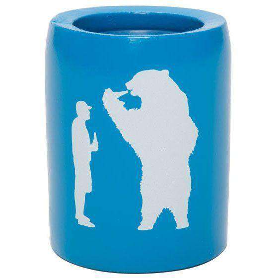 Beer with Bear Can Insulator in Bahama Blue by YETI - Country Club Prep