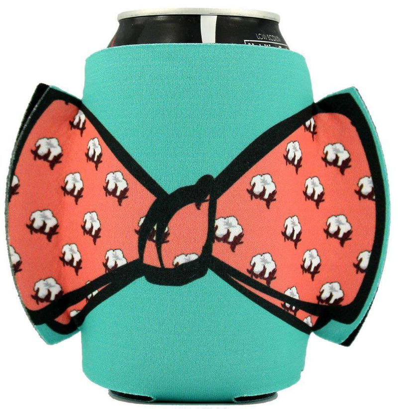 Bowtie Can Holder in Pink Cotton by Southern Proper - Country Club Prep