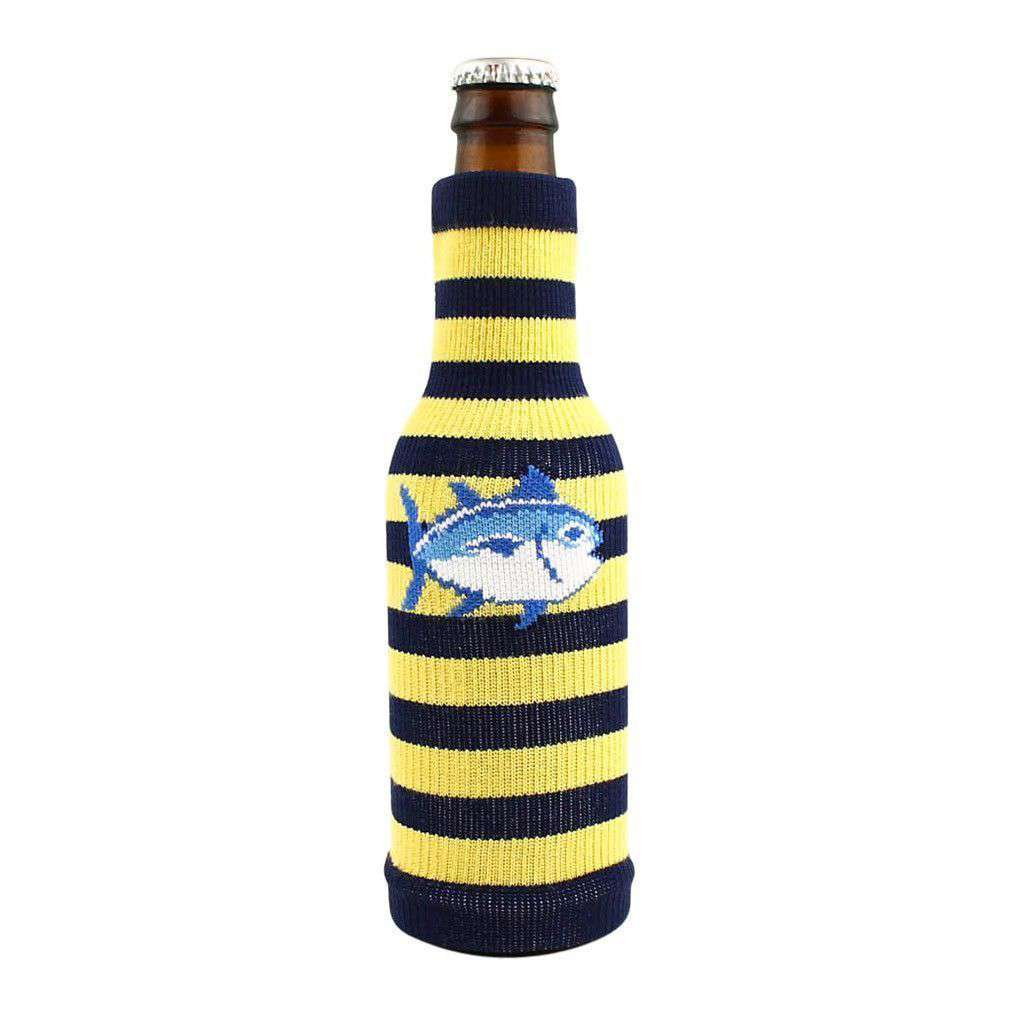 Collectible Stripe Bottle Sock in Sunshine by Southern Tide - Country Club Prep