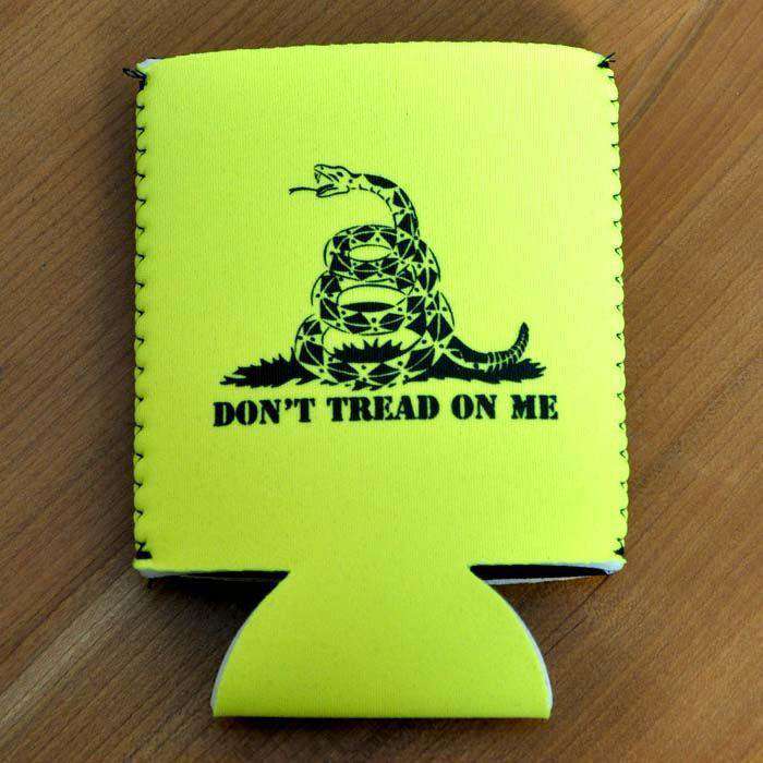 Don't Tread on Me Can Holder in Yellow by Rowdy Gentleman - Country Club Prep