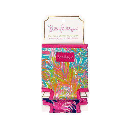 Drink Hugger Set in Flamenco/Scuba to Cuba by Lilly Pulitzer - Country Club Prep