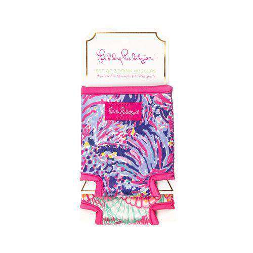 Drink Hugger Set in Shrimply Chic/Oh Shello by Lilly Pulitzer - Country Club Prep