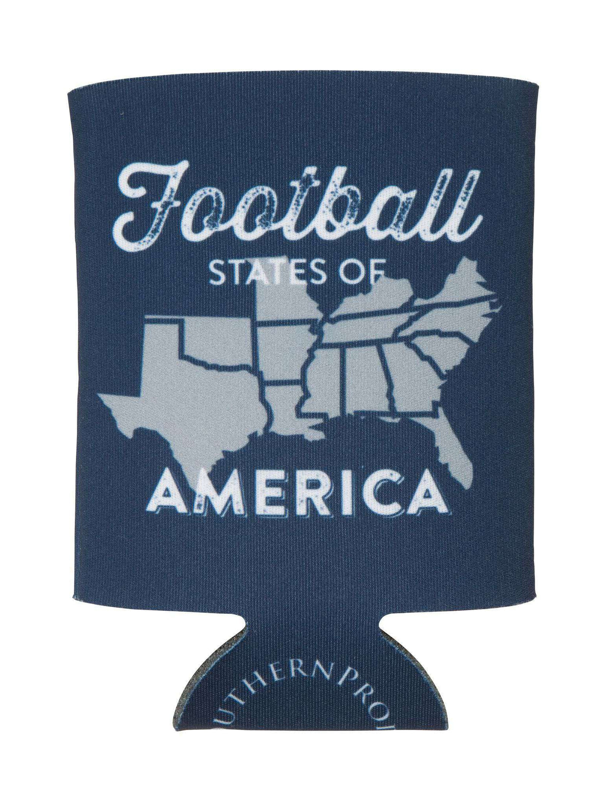 Football States of America Can Holder in Navy by Southern Proper - Country Club Prep