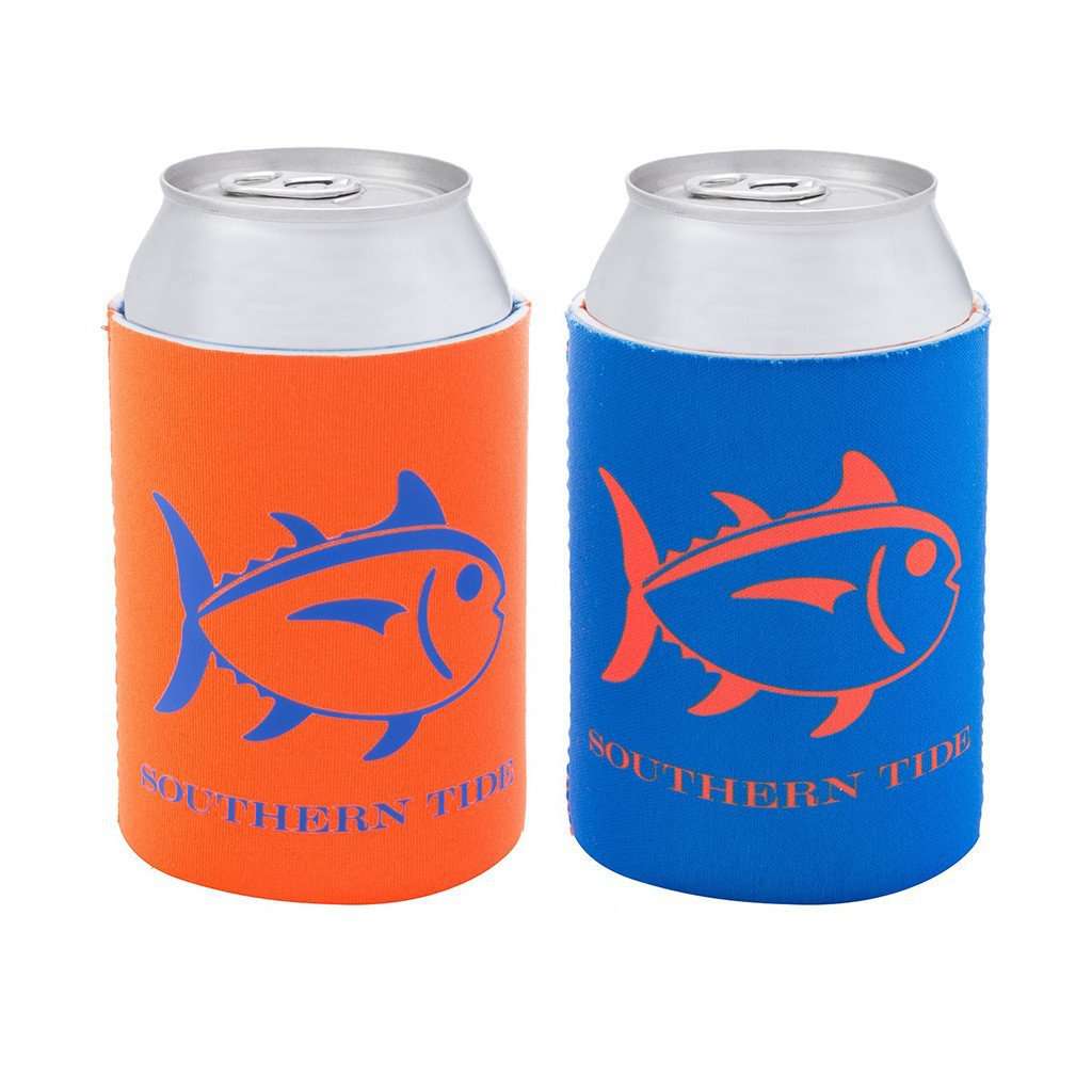 Gameday Reversible Can Caddie in University Blue and Endzone Orange by Southern Tide - Country Club Prep