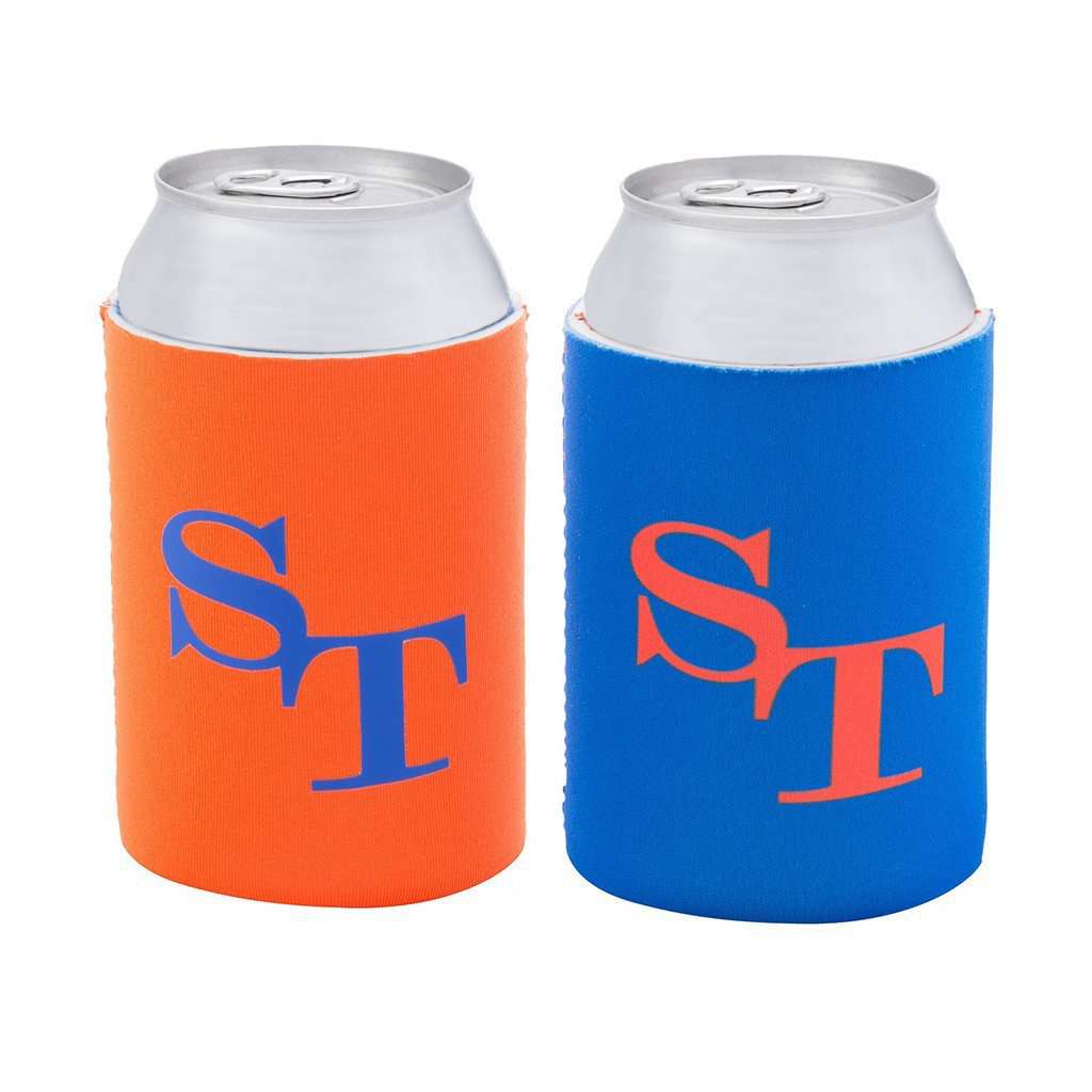 Gameday Reversible Can Caddie in University Blue and Endzone Orange by Southern Tide - Country Club Prep