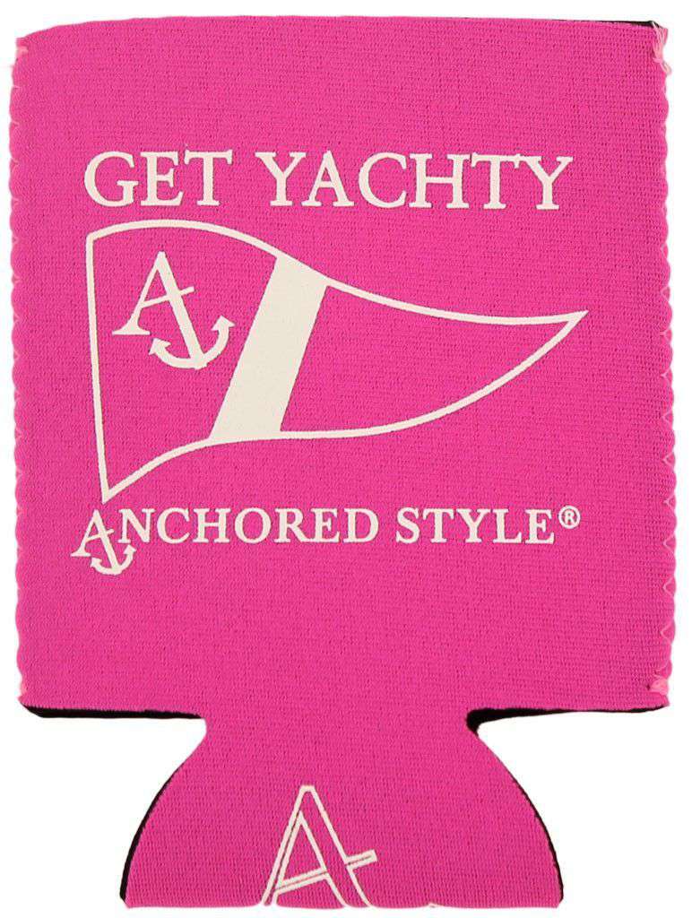 Get Yachty Can Holder in Neon Pink by Anchored Style - Country Club Prep