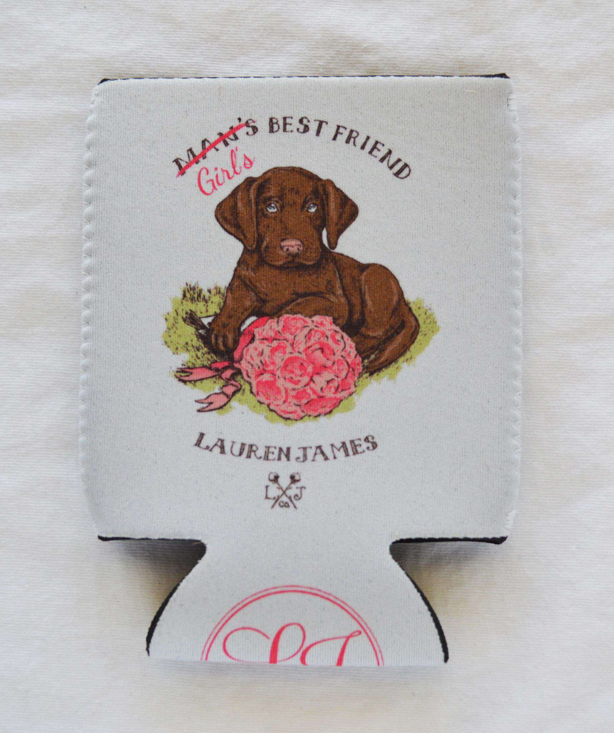 Girl's Best Friend Can Holder in White by Lauren James - Country Club Prep