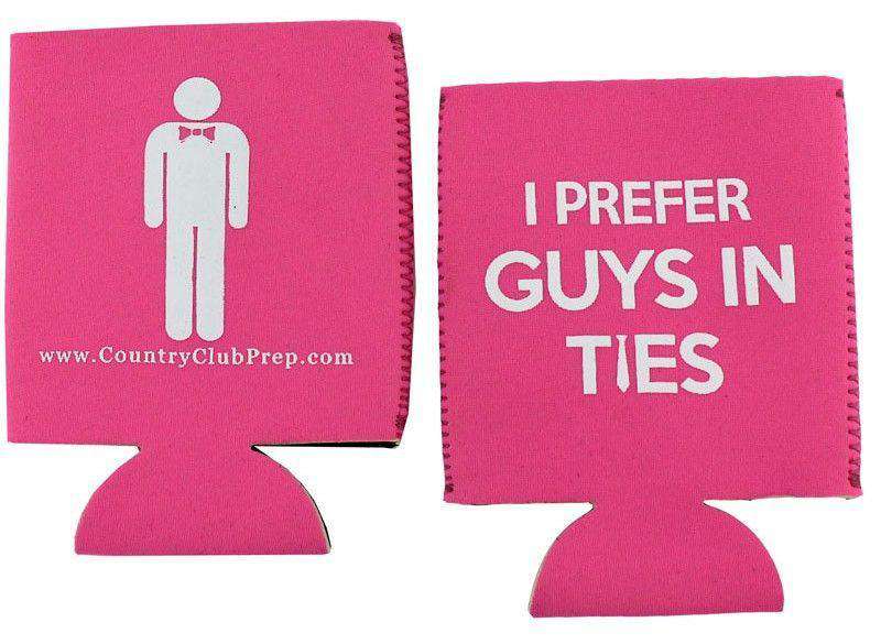 I Prefer Guys in Ties Can Holder in Hot Pink by Country Club Prep - Country Club Prep