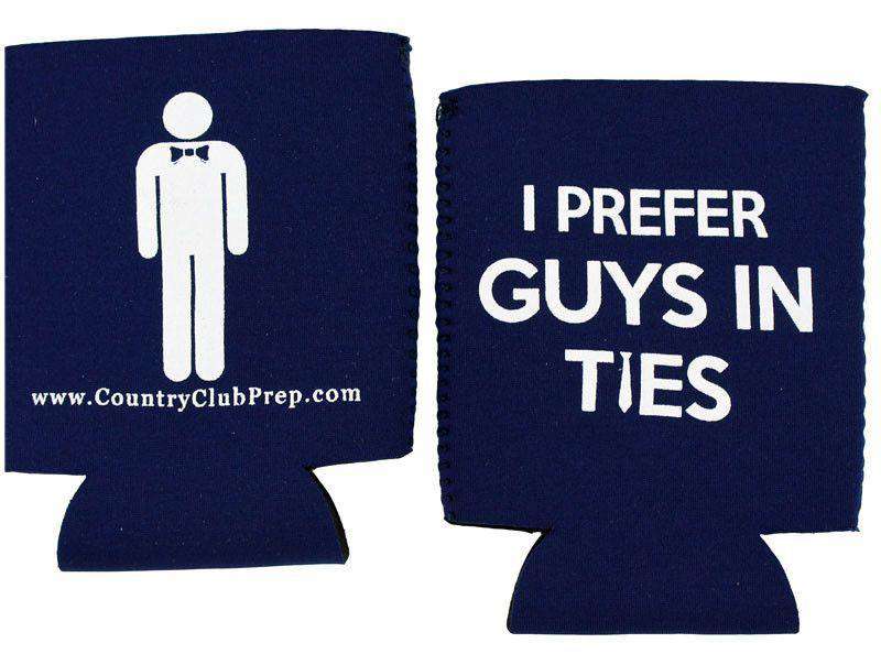 I Prefer Guys in Ties Can Holder in Navy by Country Club Prep - Country Club Prep