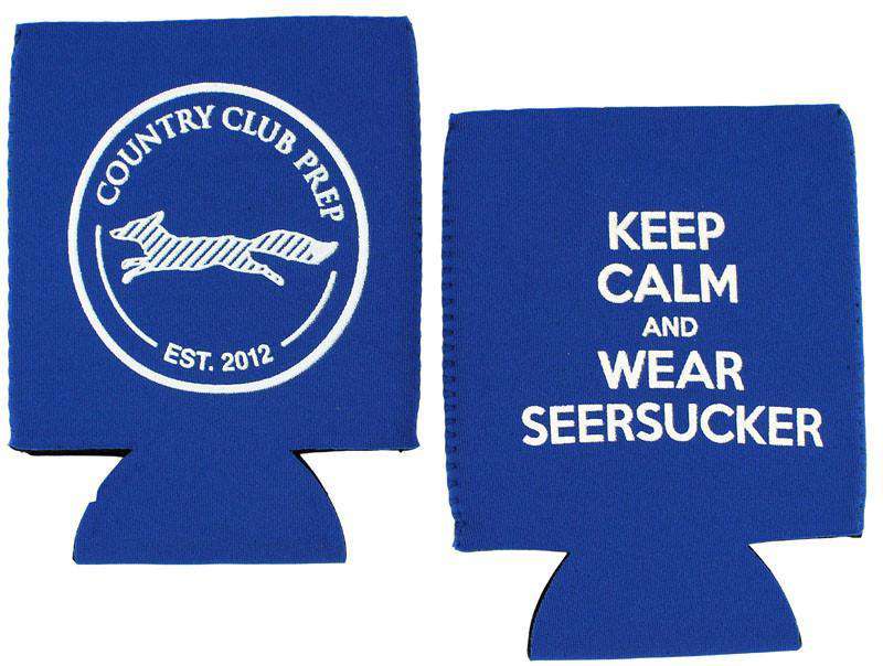 Keep Calm and Wear Seersucker Can Holder by Country Club Prep - Country Club Prep