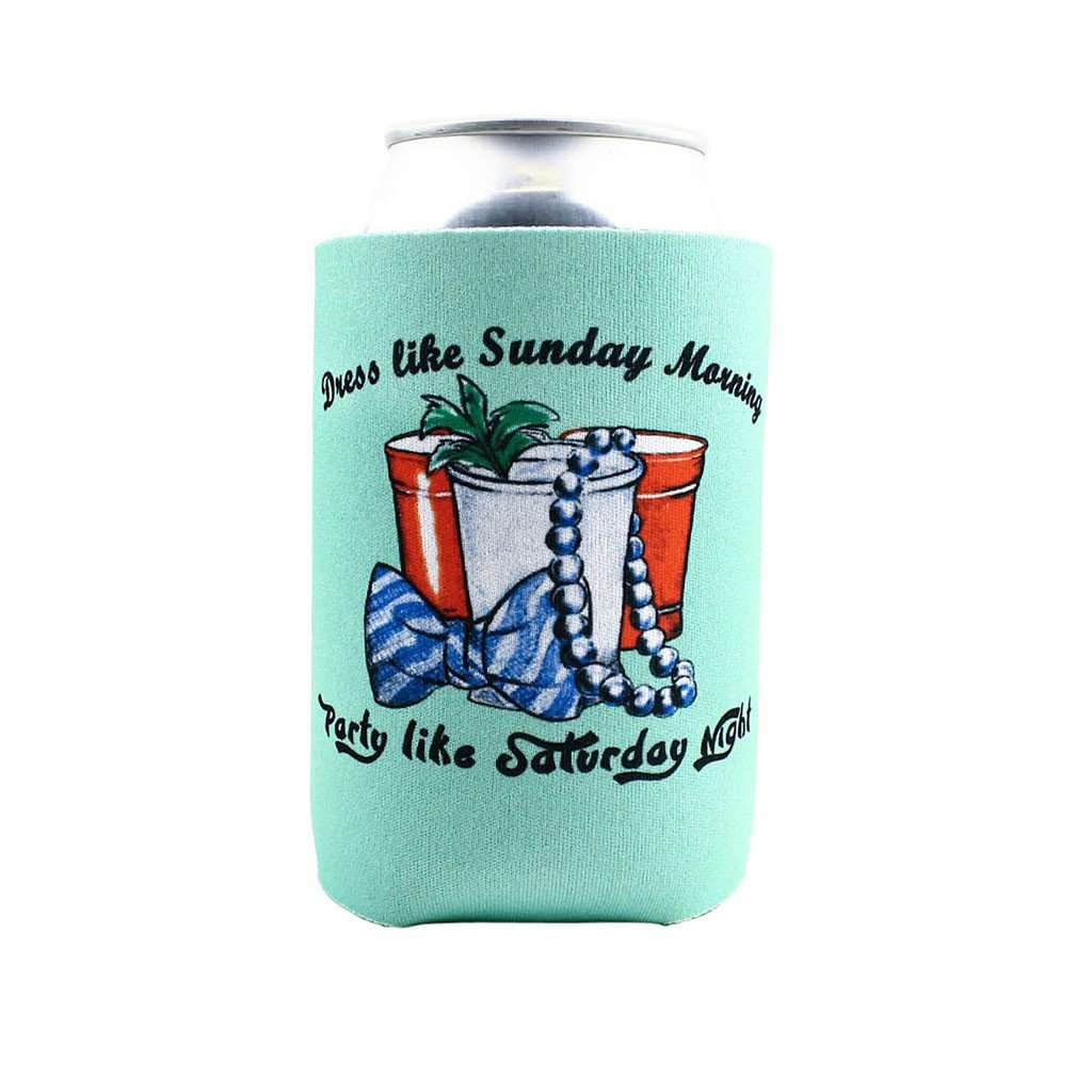 Life Advice Can Holder in Teal by Country Club Prep - Country Club Prep