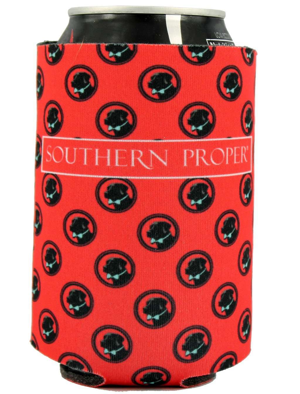 Logo Can Holder in Red by Southern Proper - Country Club Prep