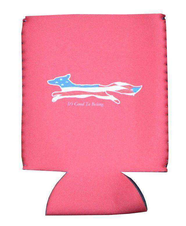 "Longshanks" American Flag Can Holder in Red by Country Club Prep - Country Club Prep