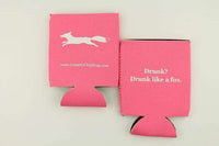 "Longshanks" Drunk Like a Fox Can Holder in Pink by Country Club Prep - Country Club Prep