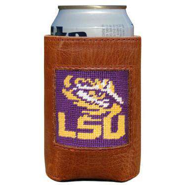 LSU Needlepoint Can Holder by Smathers & Branson - Country Club Prep