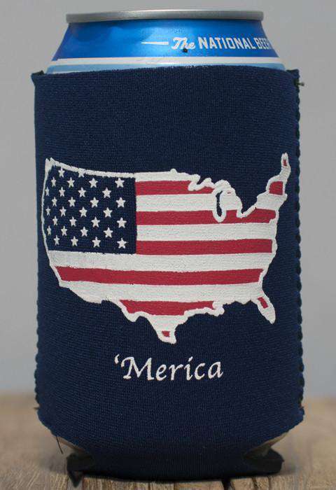 Merica Can Holder in Navy by Rowdy Gentleman - Country Club Prep