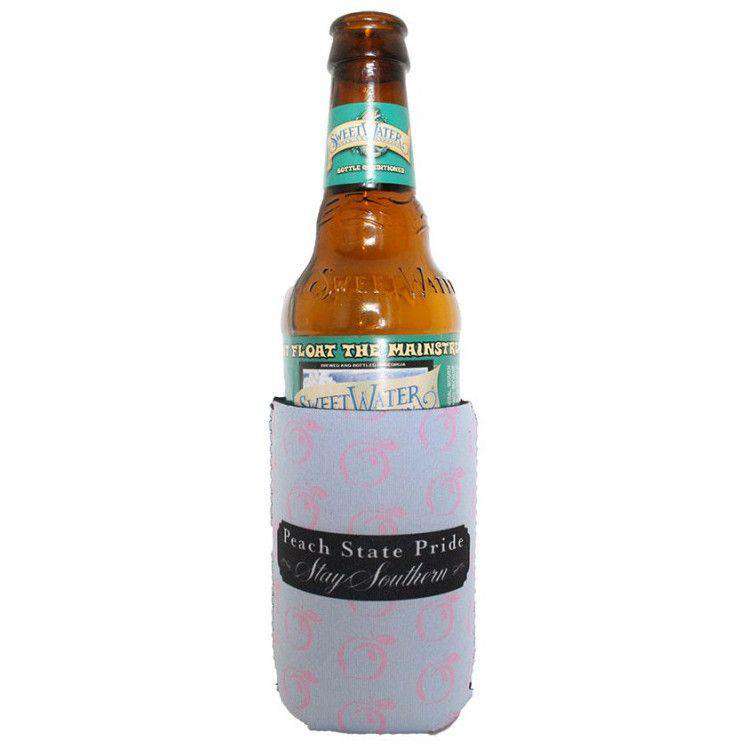 Peaches Can Holder in Ice Blue & Pink by Peach State Pride - Country Club Prep