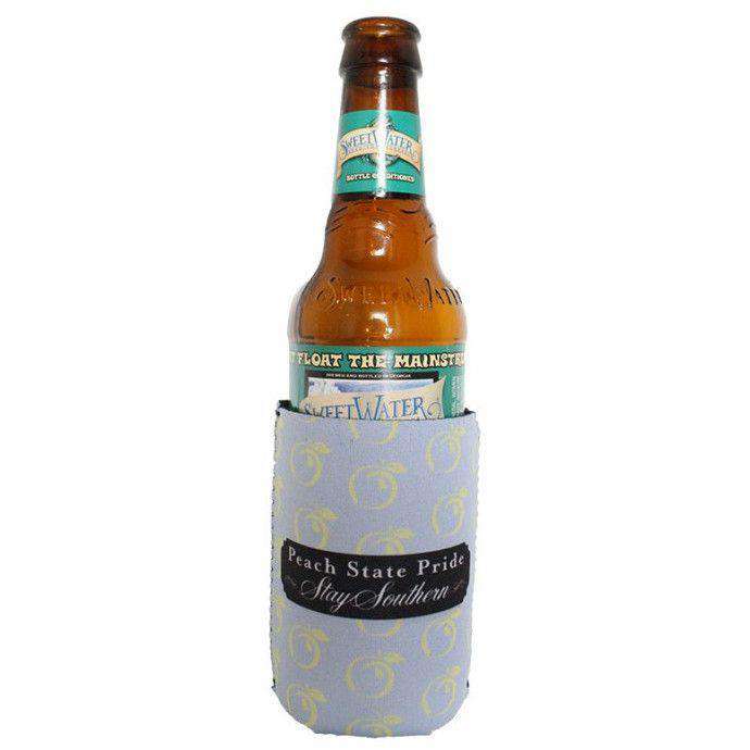 Peaches Can Holder in Ice Blue & Yellow by Peach State Pride - Country Club Prep