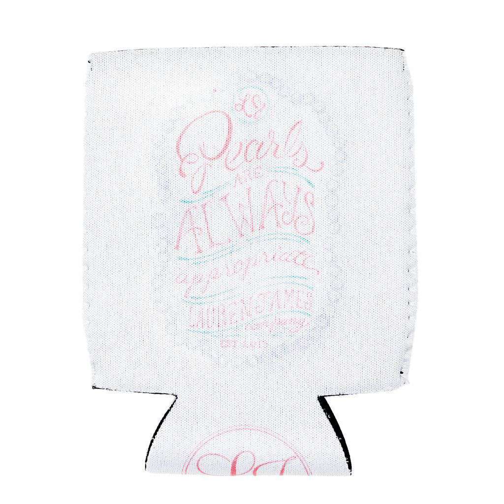 Pearls Appropriate Can Holder in White by Lauren James - Country Club Prep
