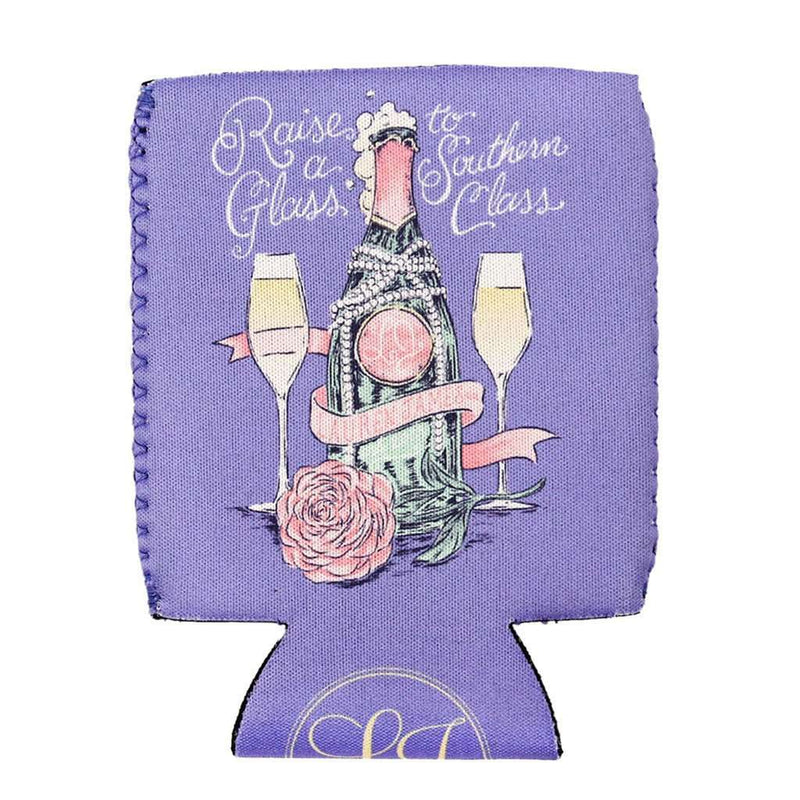 Raise a Glass Can Holder in Periwinkle by Lauren James - Country Club Prep
