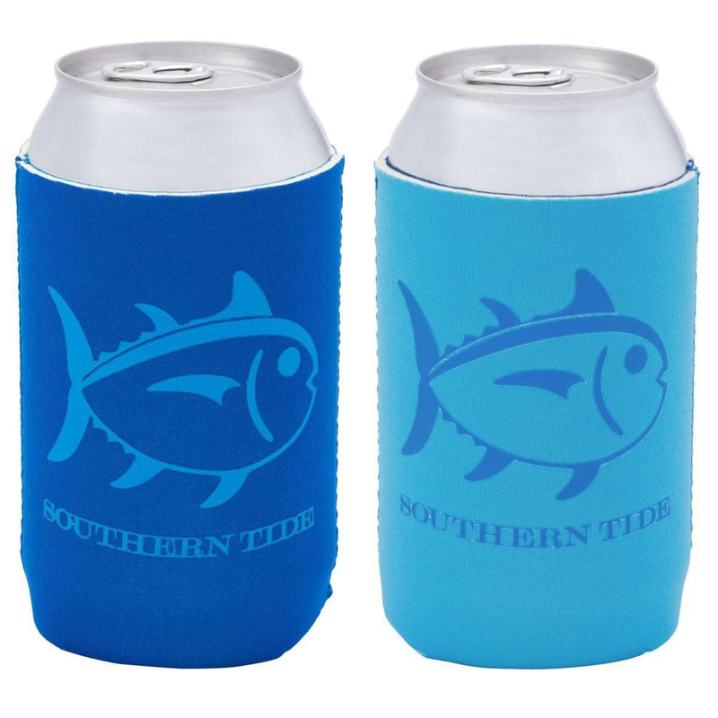 Reversible Can Caddie in Charting Blue/Ocean Blue by Southern Tide - Country Club Prep