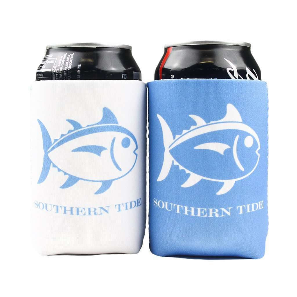 Reversible Gameday Can Caddie in Carolina Blue/White by Southern Tide - Country Club Prep