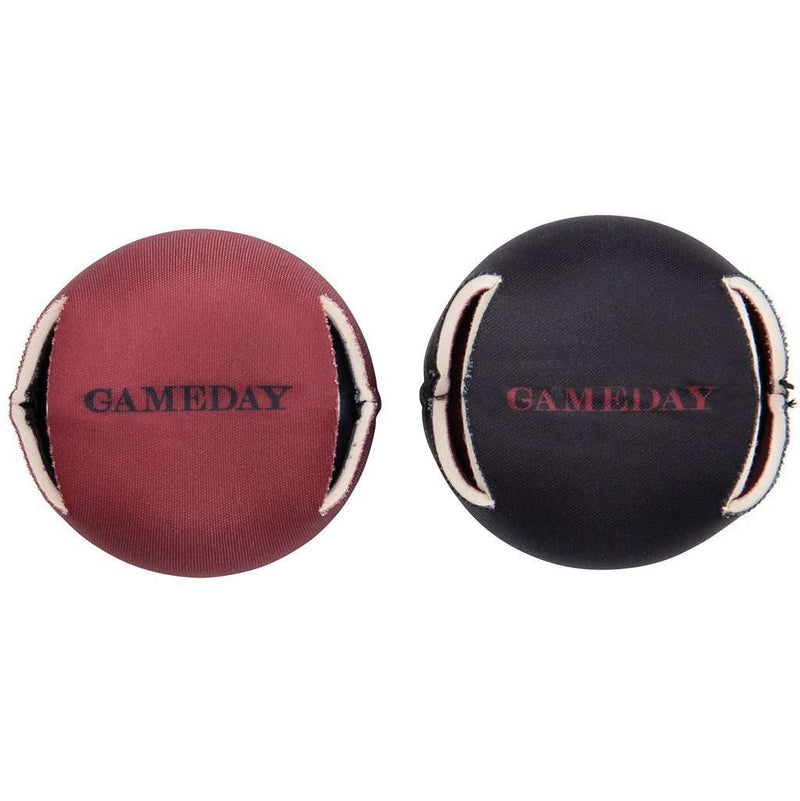 Reversible Gameday Can Caddie in Chianti/Black by Southern Tide - Country Club Prep
