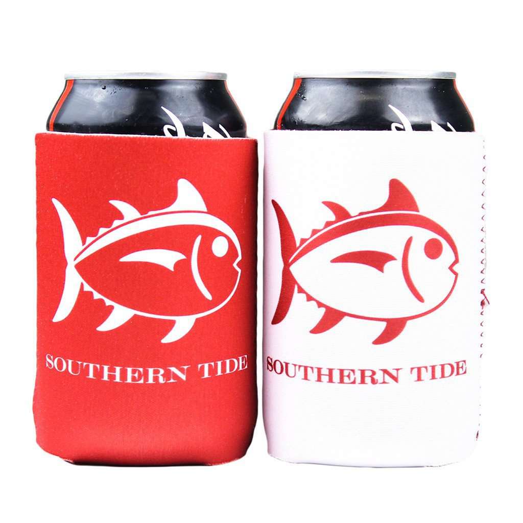 Reversible Gameday Can Caddie in Crimson/White by Southern Tide - Country Club Prep