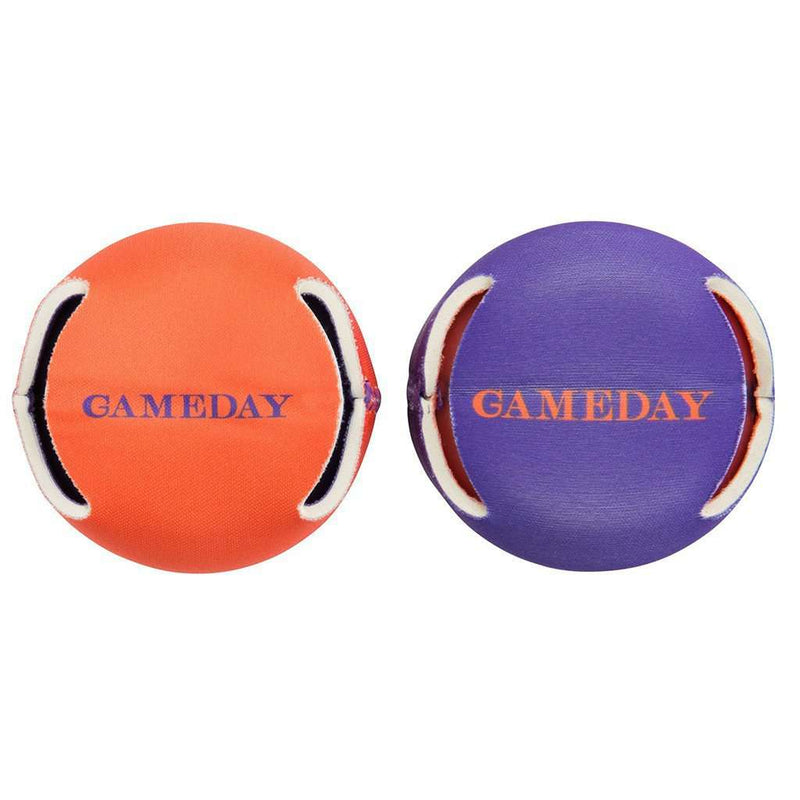 Reversible Gameday Can Caddie in Endzone Orange and Regal Purple by Southern Tide - Country Club Prep