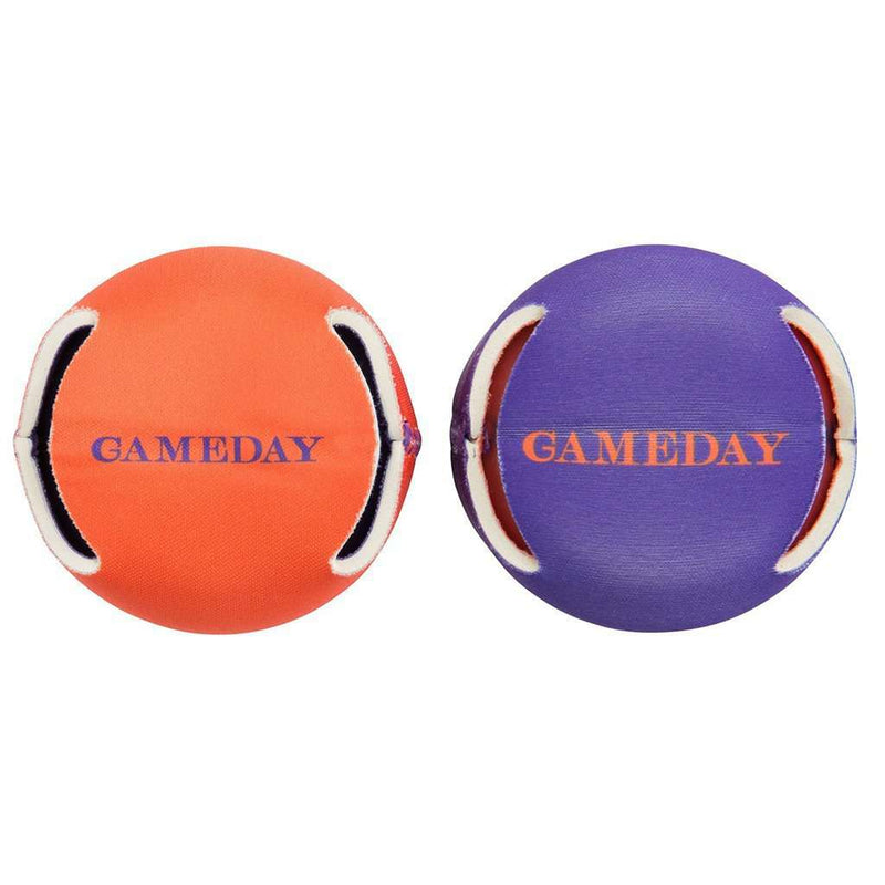 Reversible Gameday Can Caddie in Endzone Orange and Regal Purple by Southern Tide - Country Club Prep