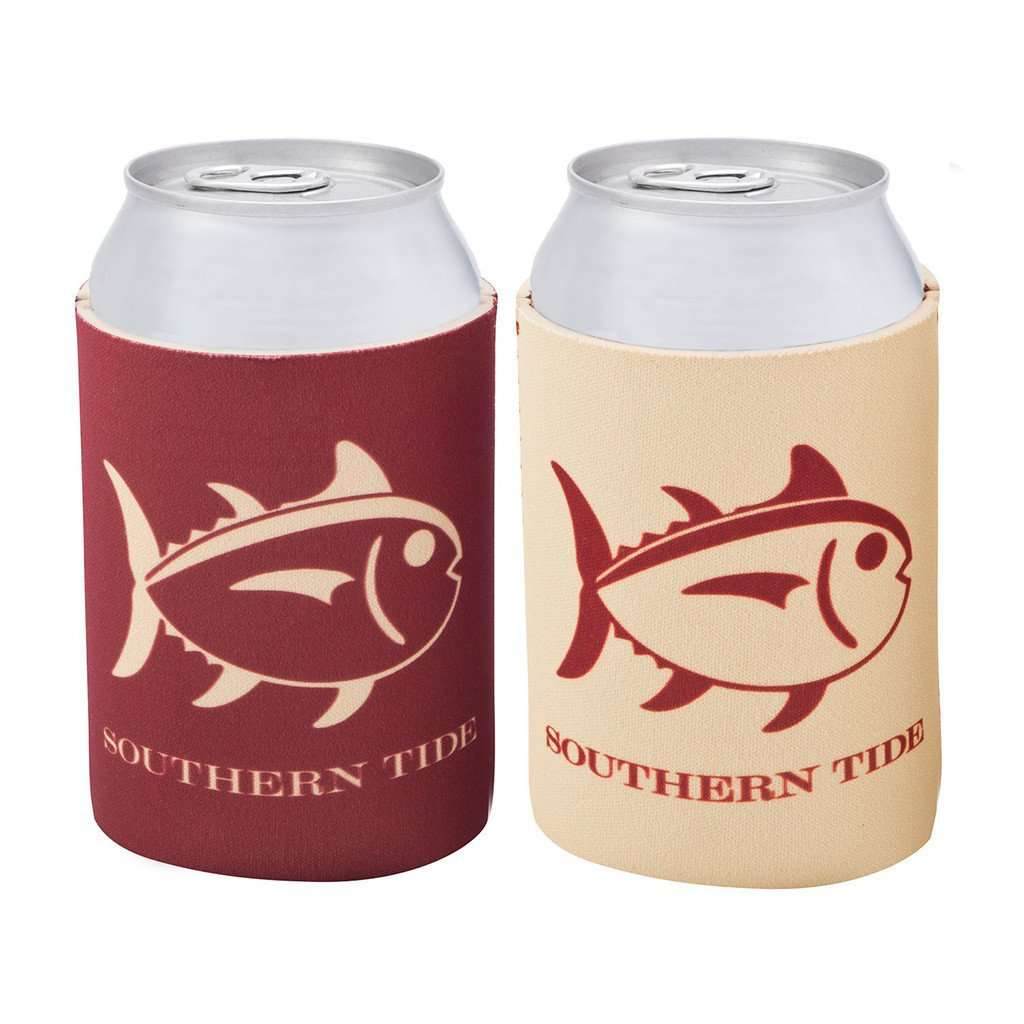 Reversible Gameday Can Caddie in Maroon and Gold by Southern Tide - Country Club Prep