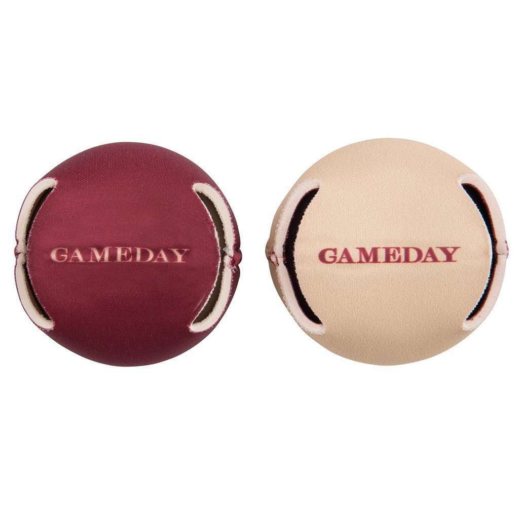 Reversible Gameday Can Caddie in Maroon and Gold by Southern Tide - Country Club Prep