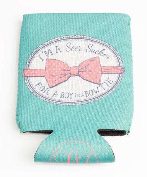 Seersucker For A Boy Can Holder in Seafoam by Lauren James - Country Club Prep