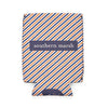 Signature Coozie in Orange Stripe with Navy by Southern Marsh - Country Club Prep