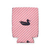 Signature Coozie in Pink Stripe with Navy by Southern Marsh - Country Club Prep