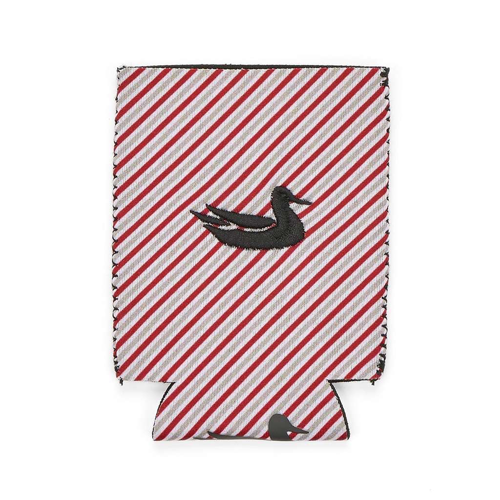 Signature Coozie in Red Stripe by Southern Marsh - Country Club Prep